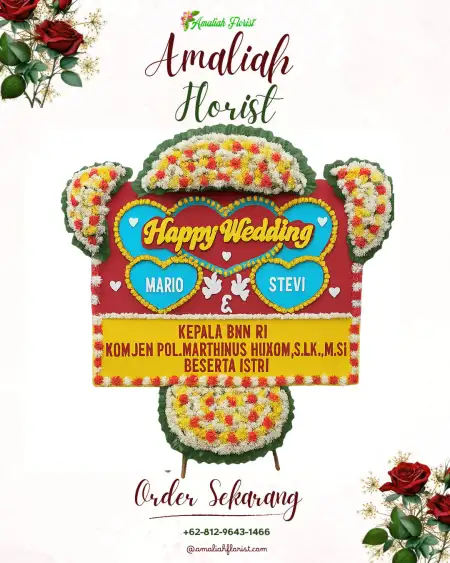 Papan Bunga Pernikahan Cikeas Udik